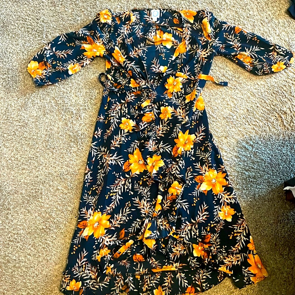 Floral wrap dress